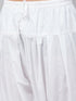 Men's White Cotton Silk Blend Pyjama